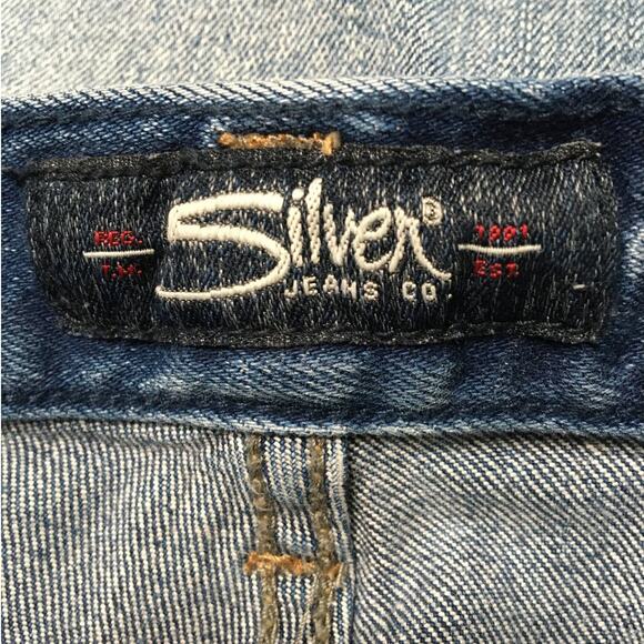 Silver Jeans Company Vintage Ankle Sraight W29/L27 Distressed Frayed Step Hem - Picture 3 of 7